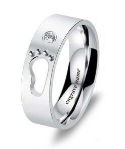 CoupleStar Stainless Steel Baby Foot Couple Rings