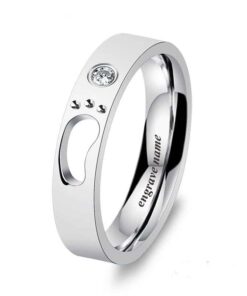 CoupleStar Stainless Steel Baby Foot Couple Rings