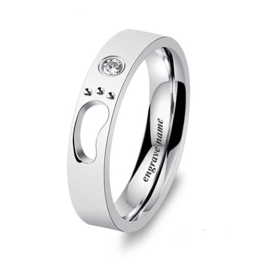 CoupleStar Stainless Steel Baby Foot Couple Rings