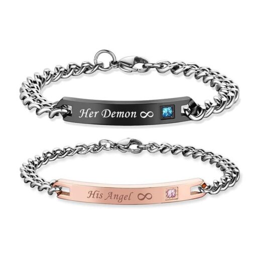 CoupleStar His Angel Her Demon Bracelets [Set of 2]