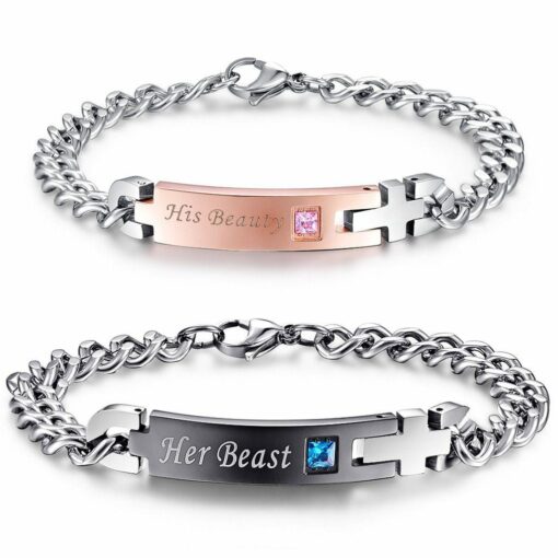 CoupleStar His Beauty Her Beast Bracelets [Set of 2]