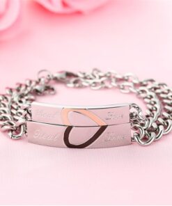 CoupleStar Couples Matching Heart Real Love Bracelets