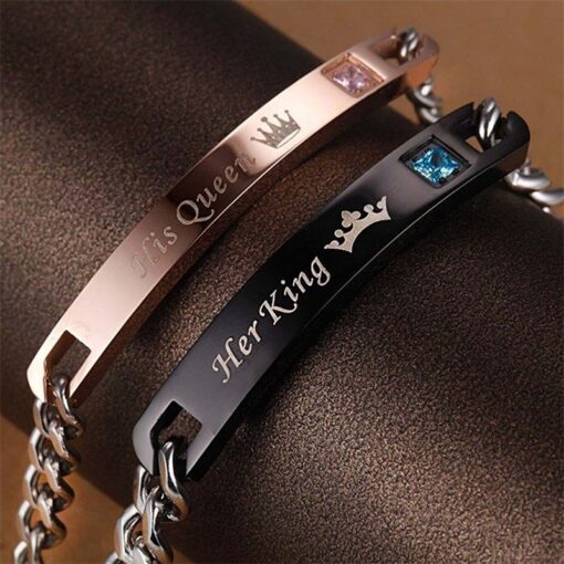 CoupleStar His Queen Her King Relationship Couple Bracelets