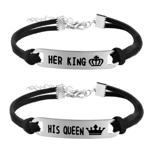 CoupleStar Her King His Queen Rope Chain Bracelets