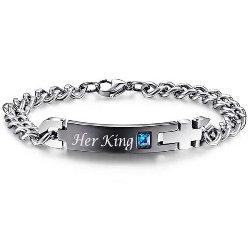 CoupleStar Her King His Queen Cross Bracelets