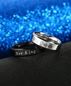 CoupleStar His Queen Her King Promise Rings