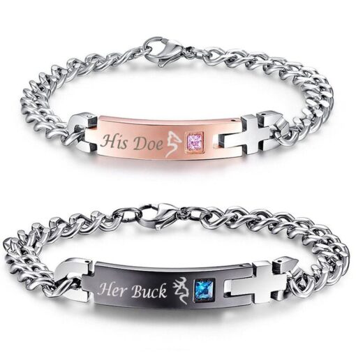 CoupleStar His Doe Her Buck Couple Bracelets [Set of 2]