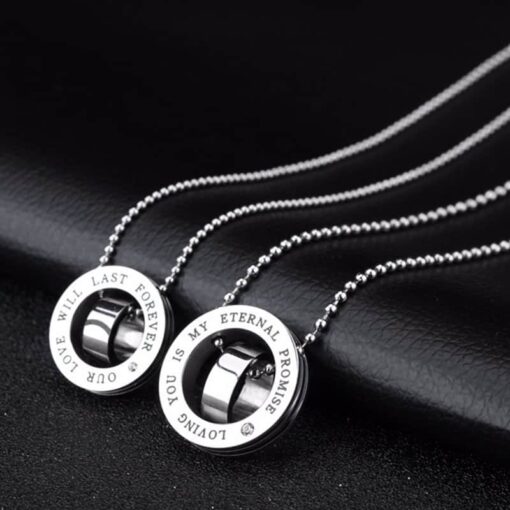 CoupleStar Our Love Will Last Forever, Loving You Is My Eternal Promise Necklaces