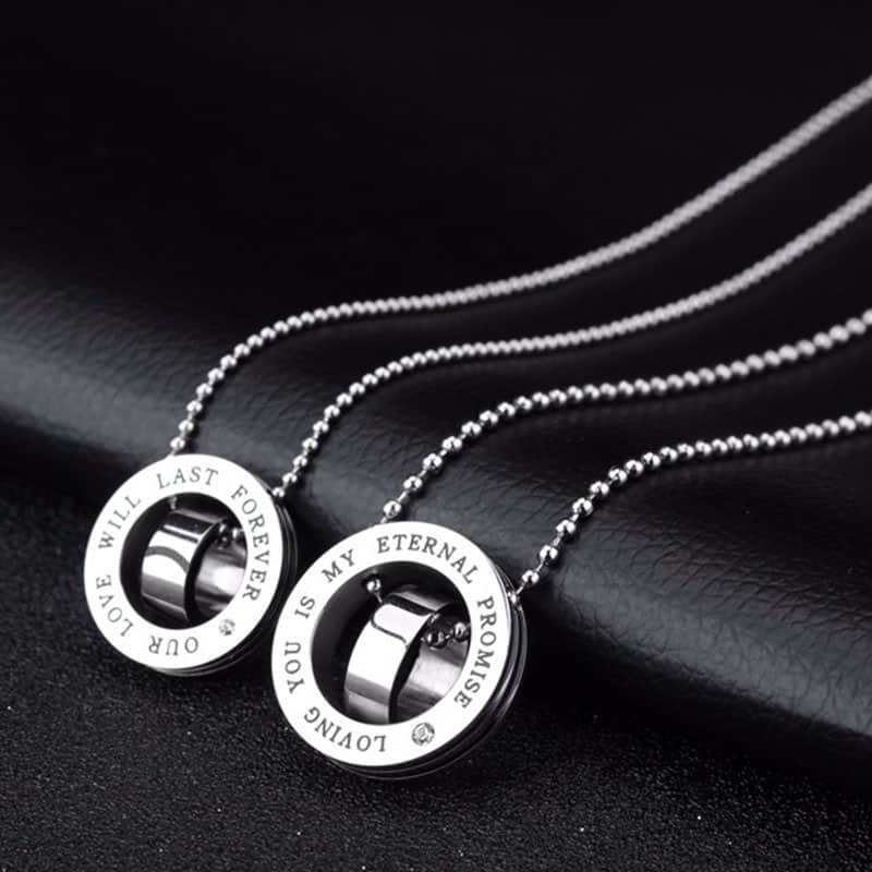 Our Love Will Last Forever, Loving You Is My Eternal Promise Necklaces ...