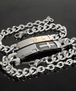 CoupleStar Stainless Steel Romantic Cross Bracelets