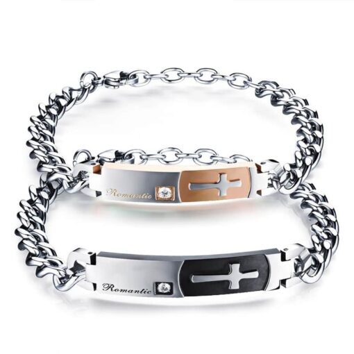 CoupleStar Stainless Steel Romantic Cross Bracelets