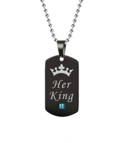 CoupleStar Her King His Queen Stainless Steel Couple Necklaces