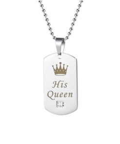 CoupleStar Her King His Queen Lovers Couple Necklaces