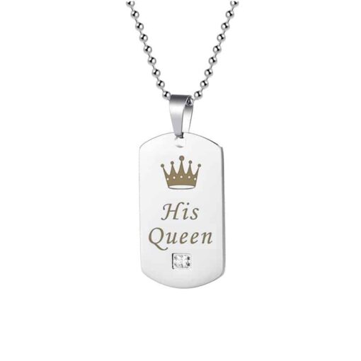 CoupleStar Her King His Queen Lovers Couple Necklaces