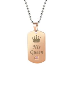 CoupleStar Her King His Queen Stainless Steel Couple Necklaces