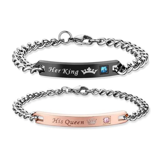 CoupleStar His Queen Her King Relationship Couple Bracelets