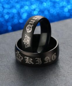 CoupleStar King and Queen Wedding Band Set Ring