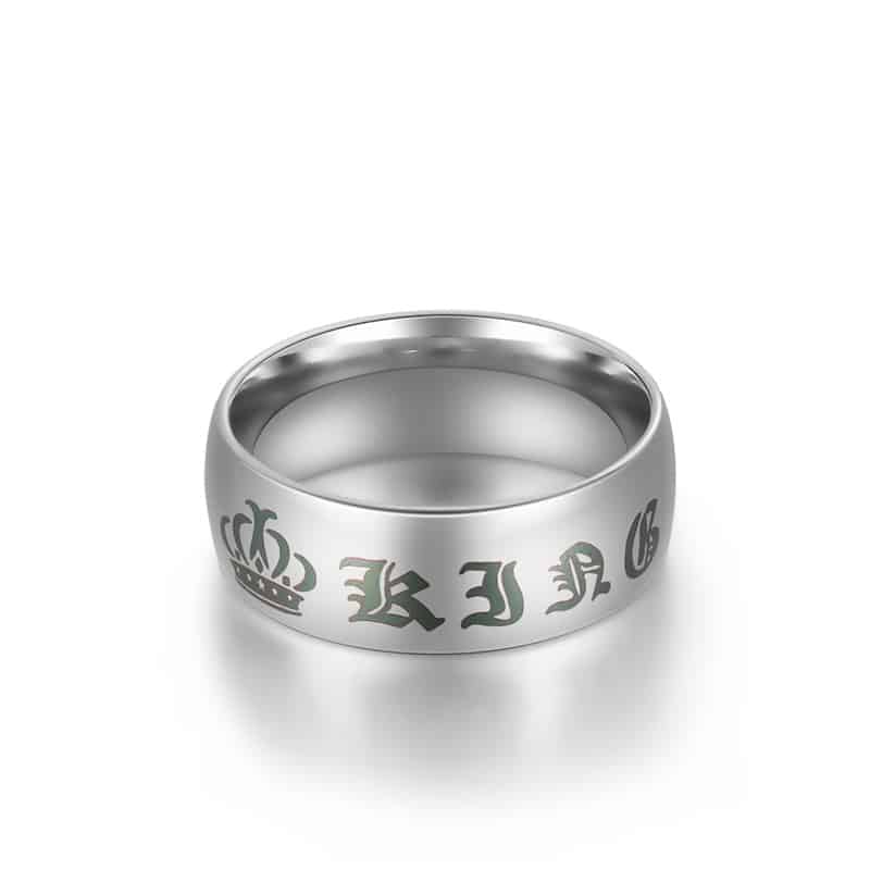 Buy Vientiq His Queen Her King Engraved Love Couple Ring Set at Amazon.in