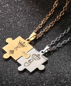 CoupleStar King Queen Crown Couple Necklaces