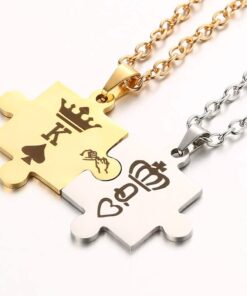 CoupleStar King Queen Crown Couple Necklaces