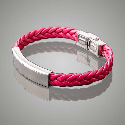 CoupleStar Personalized Leather Bracelet With Custom Engraving