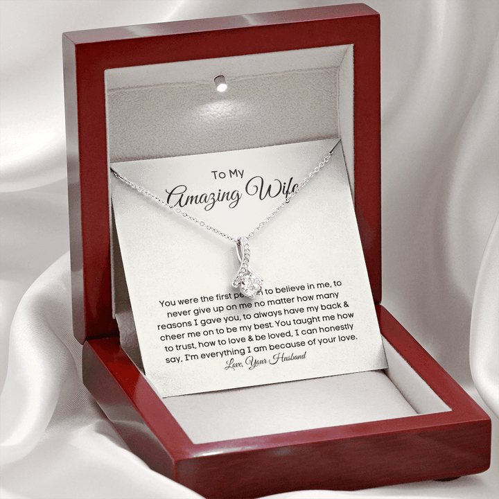 PERSONALIZED NECKLACE FOR WIFE - Love Knot Necklace | Anniversary Gift -  WonderSpark