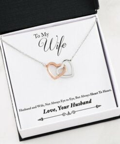 CoupleStar HUSBAND TO WIFE- INTERLOCKING HEART NECKLACE